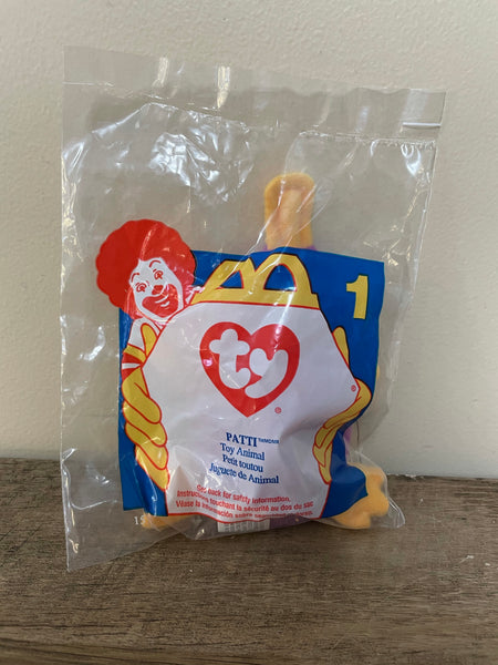 *NEW Vintage Retired TY BEANIE BABY “PATTI” 1996 McDonald’s Tag Pellets