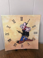 NEW Popeye Square Canvas Wall Display Clock Variety of Designs