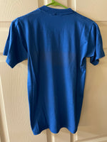 Mens MONEY ISN’T EVERYTHING Tshirt Short Sleeve Cotton Small Sz 34/36 Blue