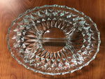 a** Vintage Glass SERVING Tray Relish Divided