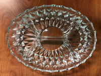 *Vintage Glass SERVING Tray Relish Divided