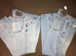 £[pics, updt]*Set/2 Pair MENs WRANGLER Jeans 96501DS 33” x 30” Regular Fit Gently Worn Lightly Stained
