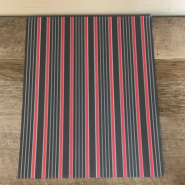 Lot/6 RED BLACK WHITE Scrapbook Paper 4 Designs 5-12X12 & 1-11x9 – Touched  By Time Treasures