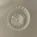 (L) <€€ Heavy Crystal Cut Candle Holder Taper Votive Round Pedestal