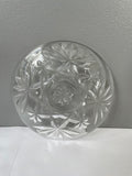 a** Round Pressed and Cut Glass 4.5” Plate Starburst Design