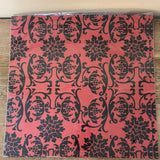 *NEW Lot/2 12x12 RED & BLACK Velvet Scrapbook Sheets w/ Embellishments Sheet
