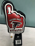a* NEW NFL Atlanta Falcons Rule Pro Football Foam Finger Window Suction Hanger  (2009)