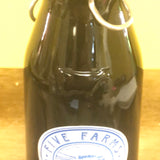 ~ Vintage Five Farms County Cork Ireland Irish Cream Liqueur Porcelain Bail Top Bottle 750 ml Empty