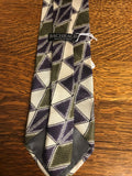 Mens BACHRACH Italy Silk Neckware Tie Necktie Geometric Triangle Green Purple White