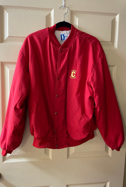 Vintage Mens XLarge Dunbrooke PLA-JAC Red CAPITAL ELECTRIC Insulated Snap Jacket Coat