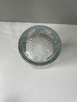 ~€ Vintage Pair/Set of 2 6.25” Heavy Star Cut Crystal Glass 6” Bud Vases Decor