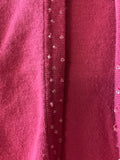 Womens Size 10 WD.NY Pink Bolero Sweater 3/4 Sleeve Clear Beaded
