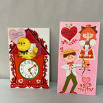 a* Vintage Lot/2 Used Valentine’s Day Mommy Greeting Cards Crafts Scrapbooking