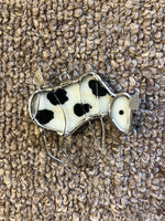 New Stain Glass WIND CHIME Suncatcher Mobile Brown Cow