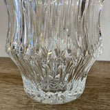 ~€ Heavy Crystal Glass 8” Vase Deep Cut Decor