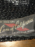 a** Vintage Womens CASS BY CALIFORNIA Hat Black Buckle Retired