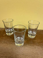 a** Set/3 Clear Shot Glasses 2.75” H