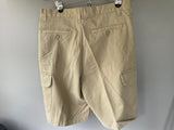 Mens 32” Waist Khaki Cargo Shorts CHEROKEE  Side Pockets 100% Cotton Chino