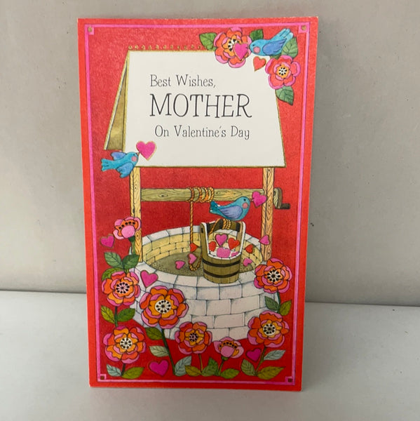 a* Vintage Used Valentine’s Day Mother Mom Greeting Card Crafts Scrapbooking