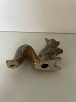 *Vintage Miniature Ceramic Brown Squirrel Figurine