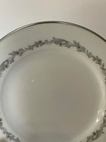 €¥ Vintage Noritake Crestmont 6013 China Set/6 6.25” Bread Plates Gray Platinum Rim