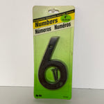 € Hy-Ko Oil Rubbed Bronze Address Plaque 4” Number “6” Outdoor Sealed