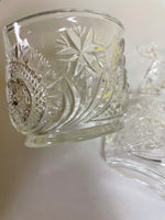 ~ 1 Lbs Broken Vintage Clear Raised Etched Glass for Craft & Art Mosaic Projects 1/8" Thick