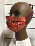 CoviCover Oil Slick “Brick Pearl” Pleated Face Cover Mask