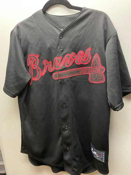 Vintage Atlanta Braves MLB Baseball Jersey Grey Medium