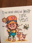 € Vintage AMERICAN GREETINGS Sunbeam Library Book “It May Sound Corny But I Like Yew” 1970 Retired