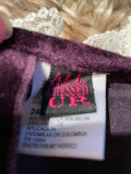 € Vintage Baby Girl Toddler Dress 24 Mo. Deep Purple Lace Collar Velvet Dressy All Dressed Up