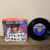 *Vintage 1983 MUSIC LIONEL RICHIE “Round and Round” “Stuck on You” 45 RPM Vinyl Record Motown