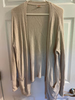 Womens XXLarge Mossimo Cream Beige Cardigan Sweater