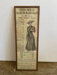 € Vintage 1907 NATIONAL CLOAK & SUIT CO Advertisement in Gold Frame by Harvey’s Wallhangers