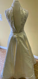 <€€ Demetrios Bridal Size 6 Ivory Beaded Sleeveless  Wedding Dress Gown Removable Train