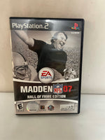 a* Sony PS2 PlayStation 2 MADDEN NFL 07 HALL OF FAME Edition Video Game Case Manual