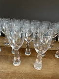 a** Set of 18 Crystal Glass Heavy Stemmed 7.75” Barware Beer Glasses Goblets