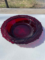 a* Vintage Single AVON 1876 Cape Cod 7.25" Soup Cereal Bowl Deep Ruby Red Garnet Colored Glass
