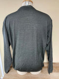 Mens RAFFI Italian Gray Acrylic Polyester Lightweight Sweater Long Sleeve Sz Large