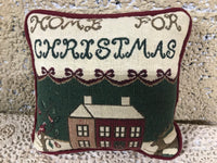 Holiday Christmas “Home for Christmas” Pillow