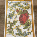 €€ NEW Vintage ARTIFACTS Victorian FLORAL BORDERS Decoupage Art 2 Sheets Decals Sealed