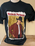 *Vintage Mens MICHAEL PETERSON Country Music  Black Short Sleeve Size XLarge Heavy Cotton