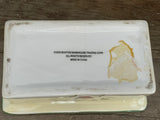 <€€ Boston Warehouse Trading Corp Ceramic Sugar Sweetener Packet Holder 2 Compartments (chip)