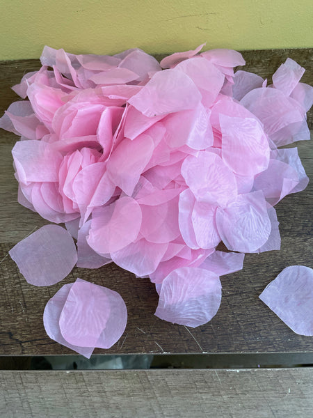 Bag of 300 (apprx) Pink Valentine's Day Heart Shape Petals Sheer Nylon Fabric