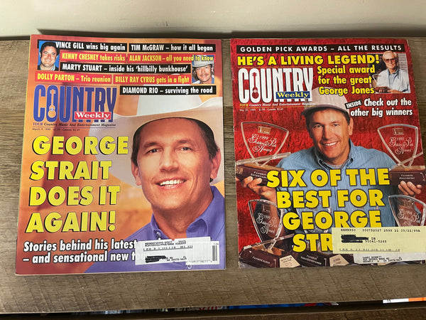 *Vintage 1999 Country Weekly Magazine Lot/2 GEORGE STRAIT