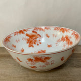 + Vintage Hand Painted LJ Japan Porcelain Bowl Birds Orange #3978-RC Decor