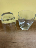 a** Pair/Set of 2 Glasses Clear Lowball Rocks Juice Tumbler Set