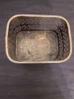 Brass Potpourri Trinket Box with Handle and Lid Rectangle