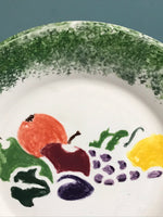 ^ Vintage 11” HANDPAINTED Fruits Plate