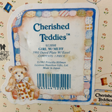 Vintage 1993 Cherished Teddies “Girl With Muff” Dated Plate Easel 913898